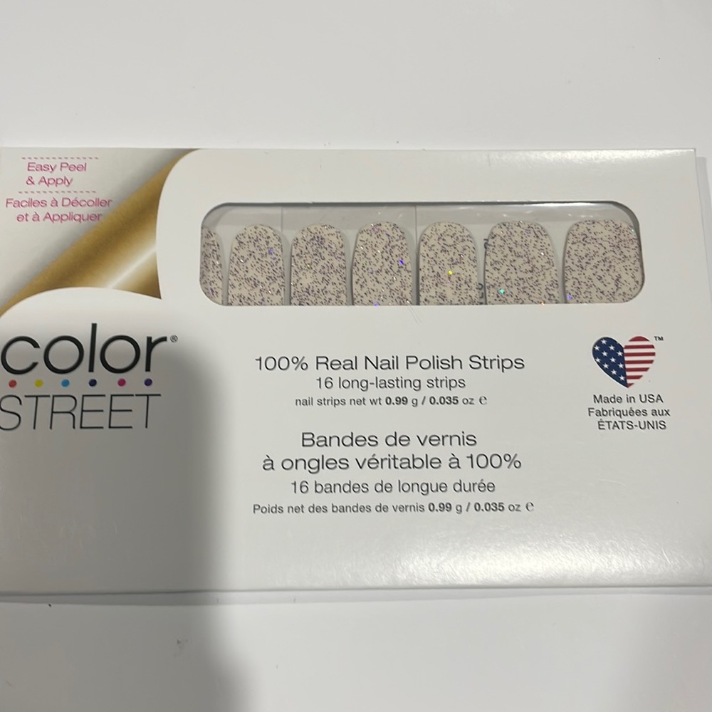 Color Street Nail Polish Strips “candied Lavender” NWT